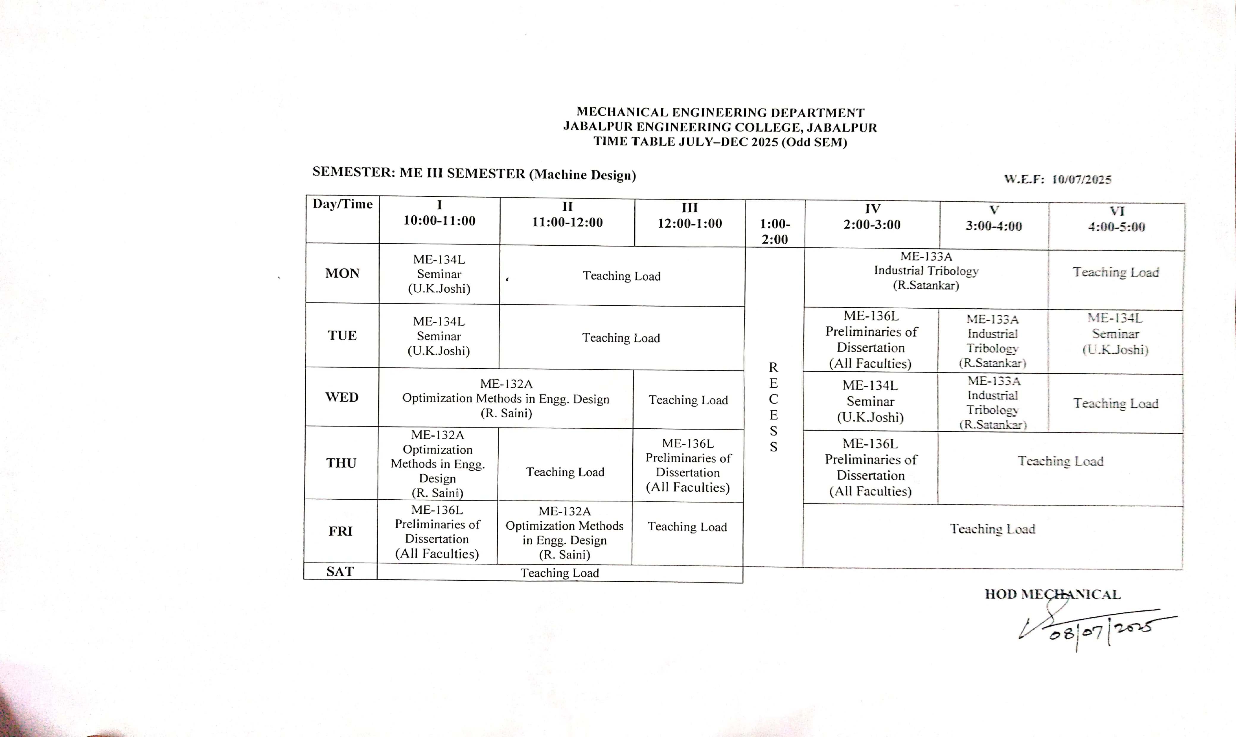 MEMD 3rd Sem tt25
