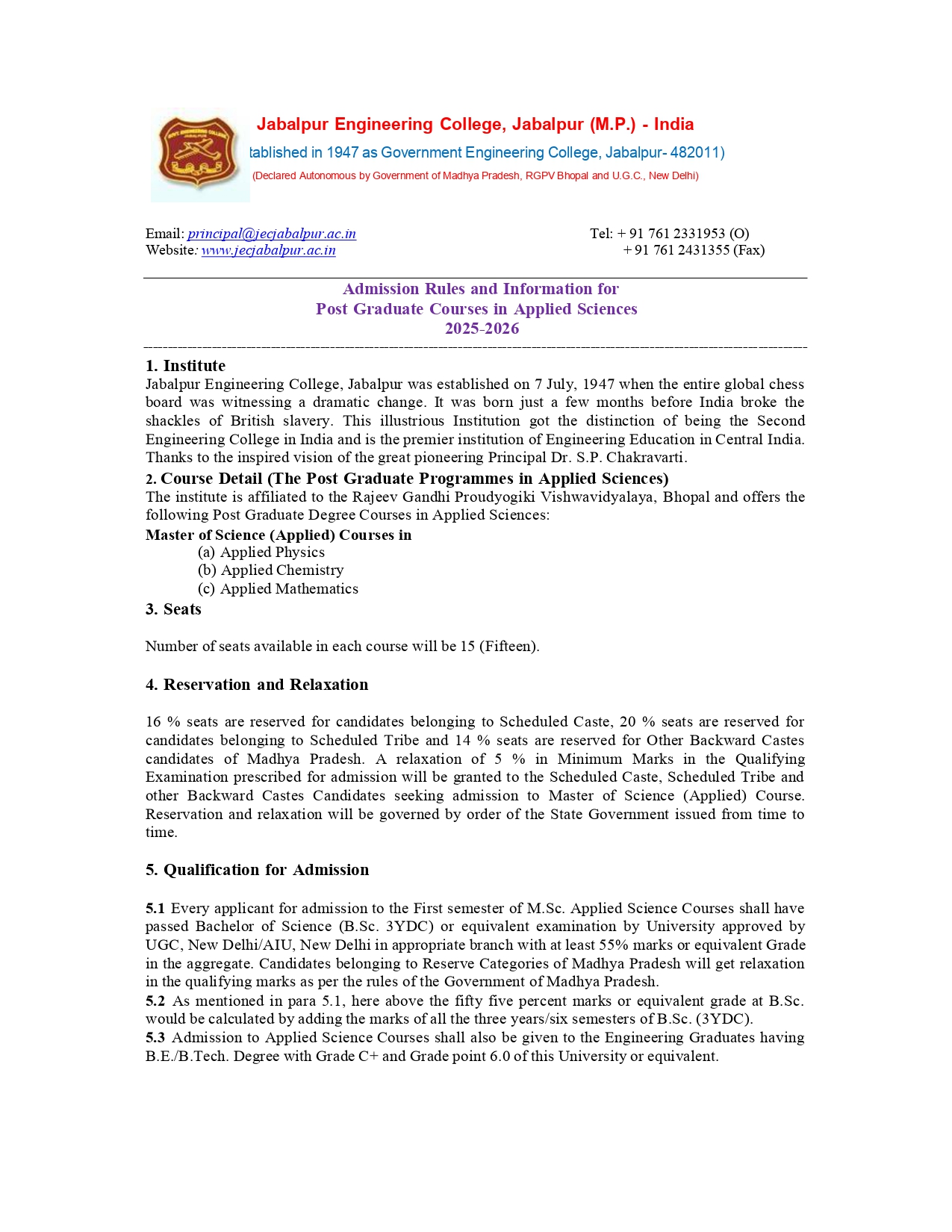 Notification for Admission in M.Sc. Applied Physics pages to jpg 00031